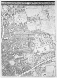 Mappa di Shoreditch e Whitechapel, Londra, 1746